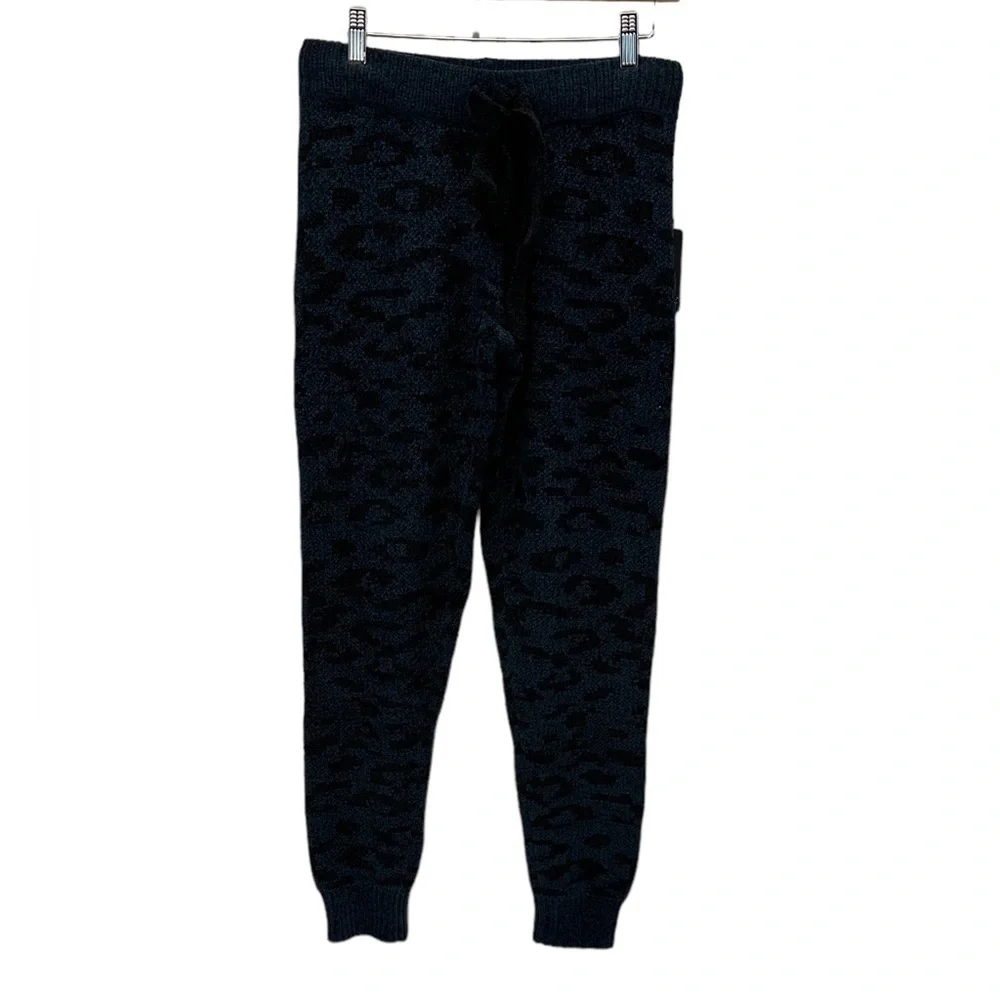 PJ Salvage Draw String Royal Sweater Knit Lounge Sleep Pant - Blue Black - Small